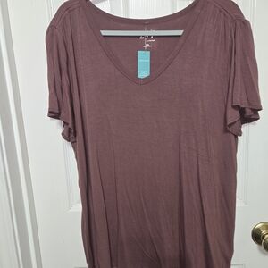 Maurices Dusty Rose Short Sleeve Top